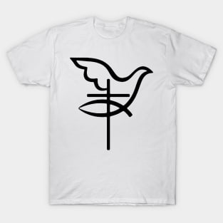 Cross-Dove-Ictus Design T-Shirt